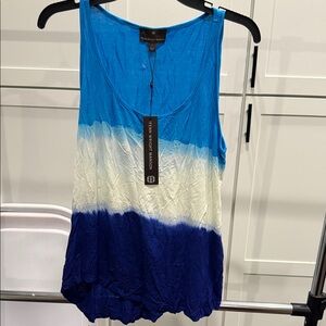 Fenn Wright Manson Blue and White Ombre Tank Top